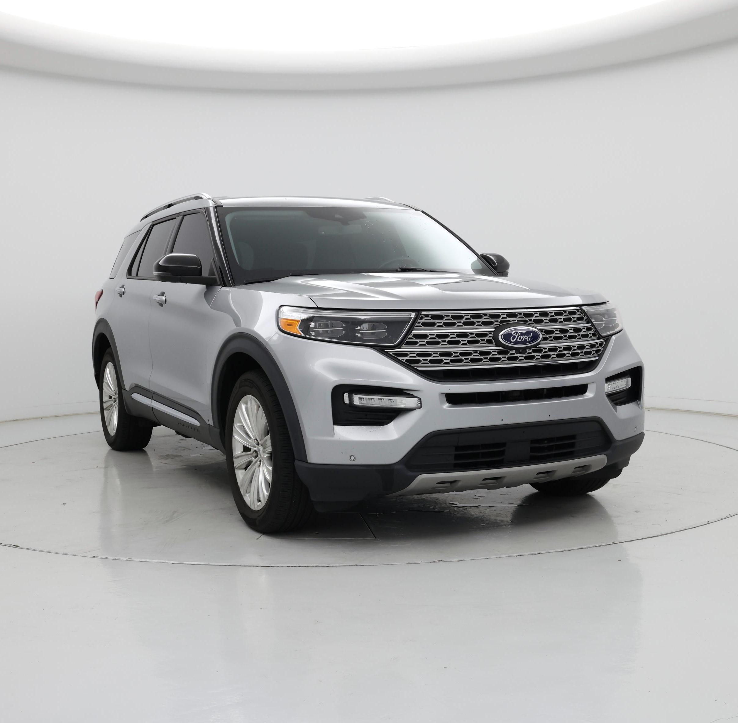 Silver 2021 Ford Explorer Hybrid SUV / Crossover All-Wheel Drive Automatic