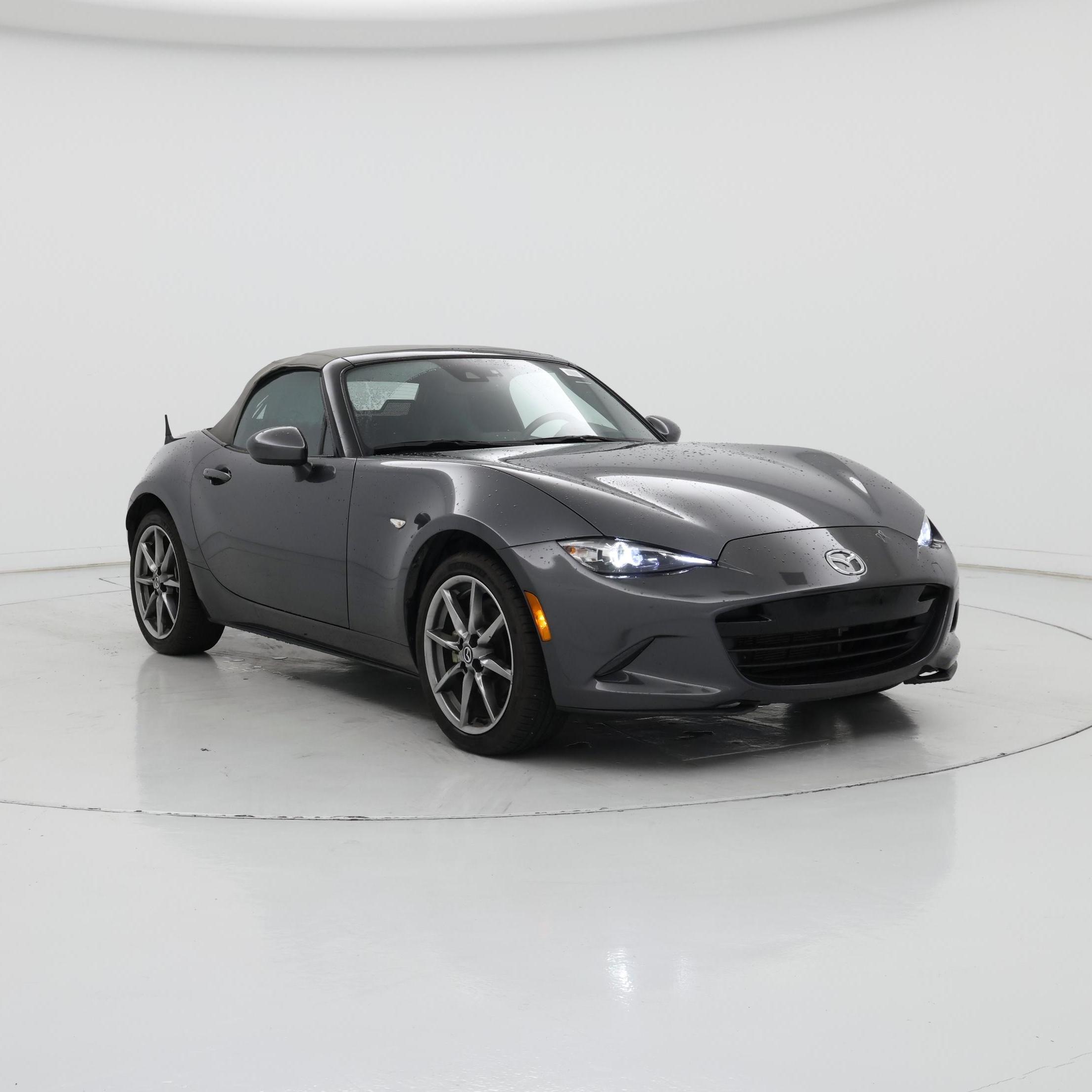 Gray 2021 Mazda MX-5 Miata Convertible Rear-Wheel Drive Manual