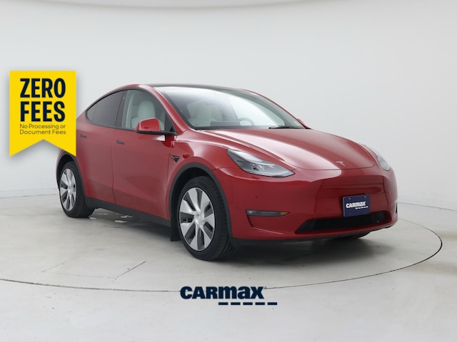 Red 2022 Tesla Model Y SUV / Crossover All-Wheel Drive Automatic