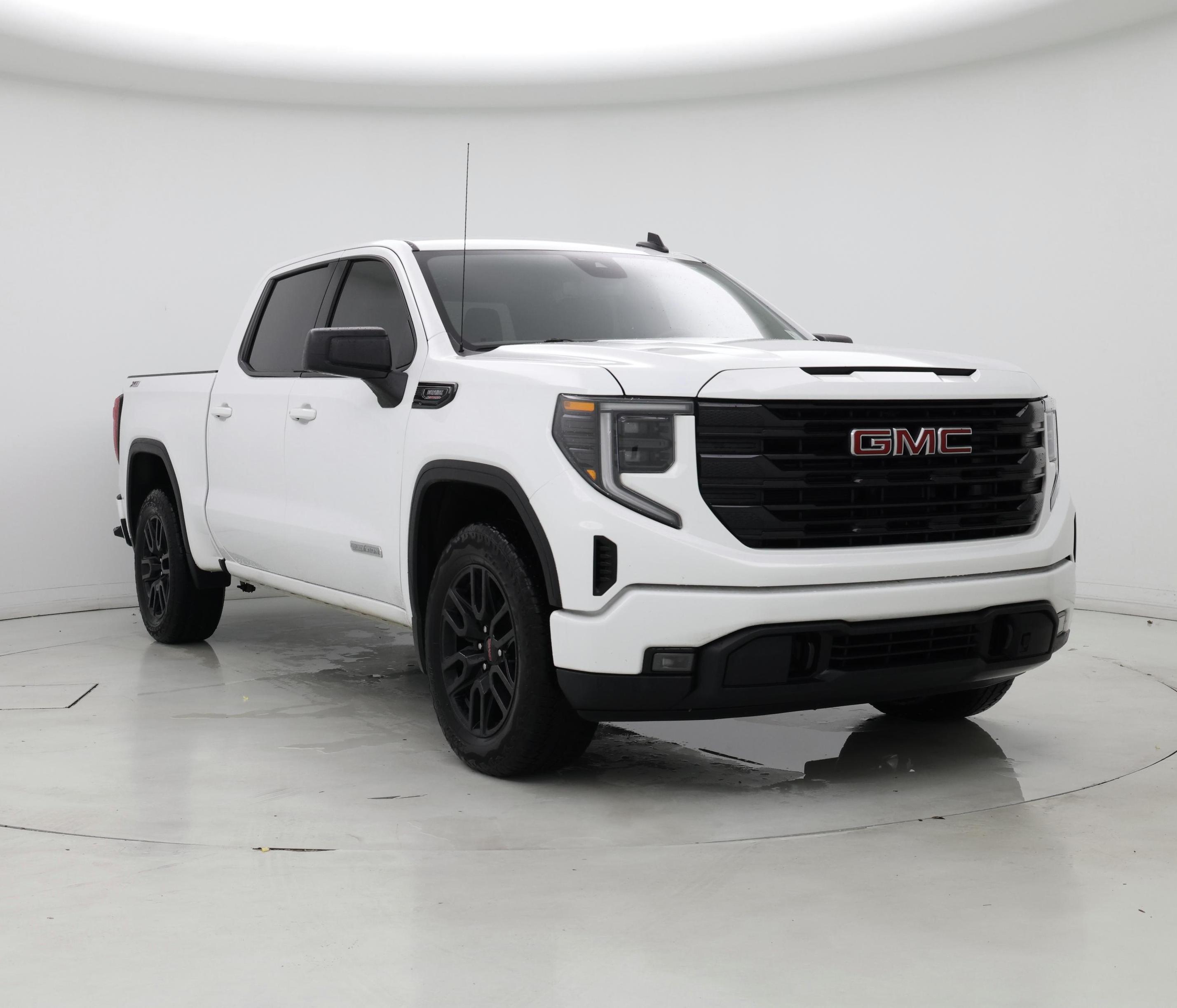 White 2025 GMC Sierra 1500 Elevation Crew Cab 4WD Pickup Truck Four-Wheel Drive Automatic