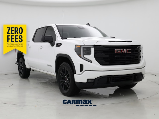 White 2025 GMC Sierra 1500 Elevation Crew Cab 4WD Pickup Truck Four-Wheel Drive Automatic