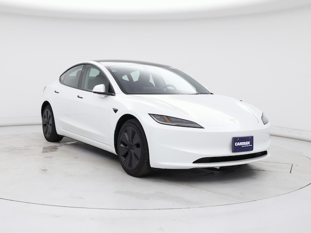 White 2025 Tesla Model 3 Long Range RWD Sedan Rear-Wheel Drive Automatic