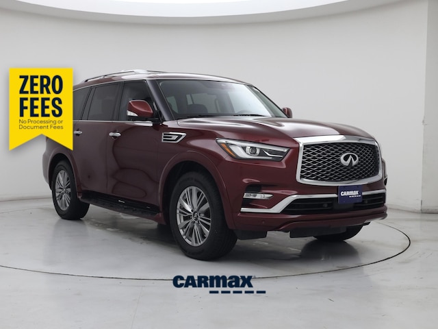 Red (Burgundy) 2021 INFINITI QX80 Luxe RWD SUV / Crossover Rear-Wheel Drive Automatic