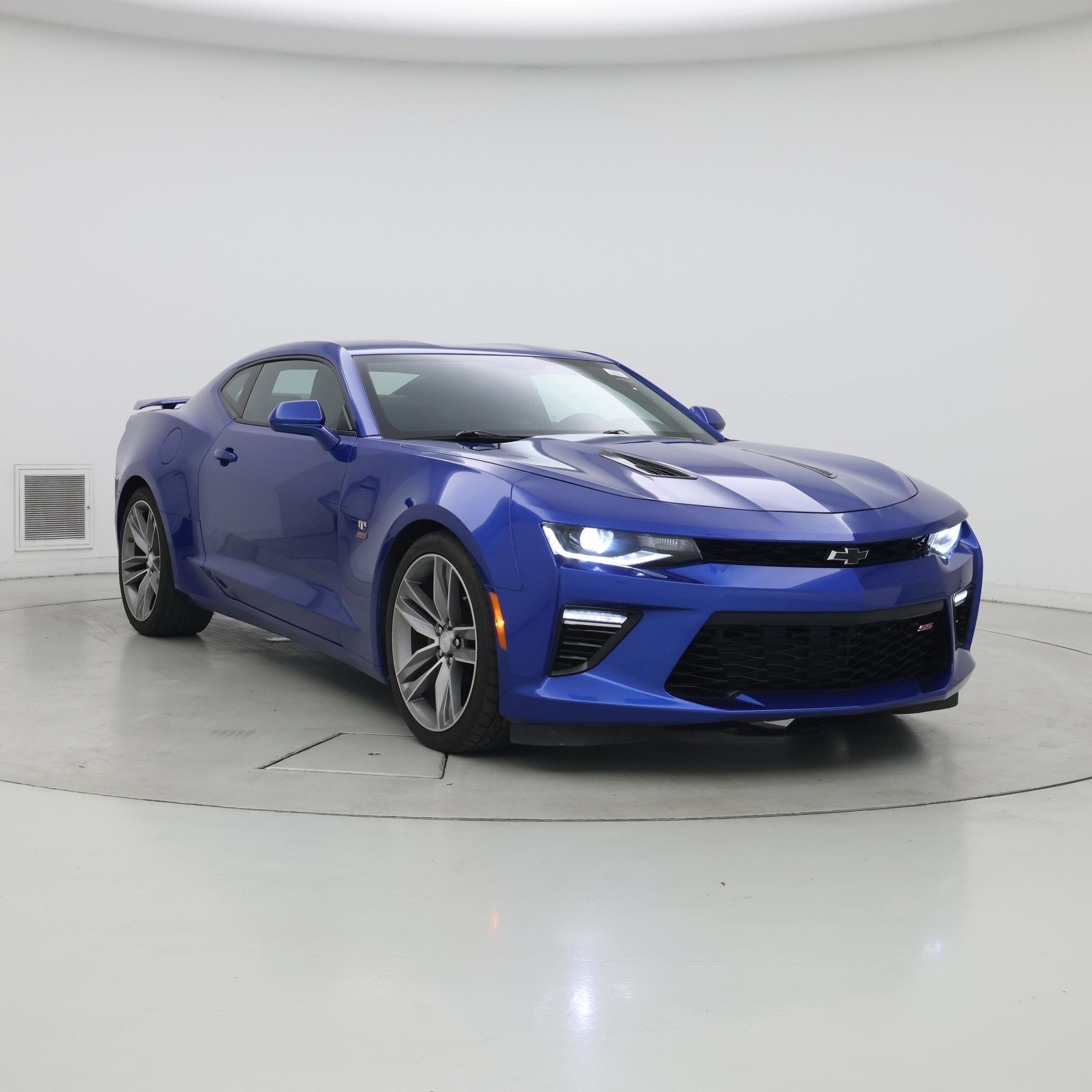 Blue 2018 Chevrolet Camaro 1SS Coupe RWD Coupe Rear-Wheel Drive Automatic