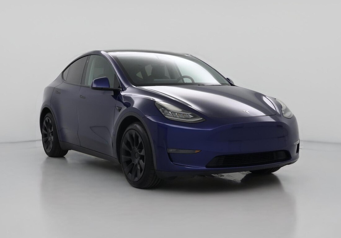 2021 Tesla Model Y Long Range All-Wheel Drive in Blue — CarMax photo