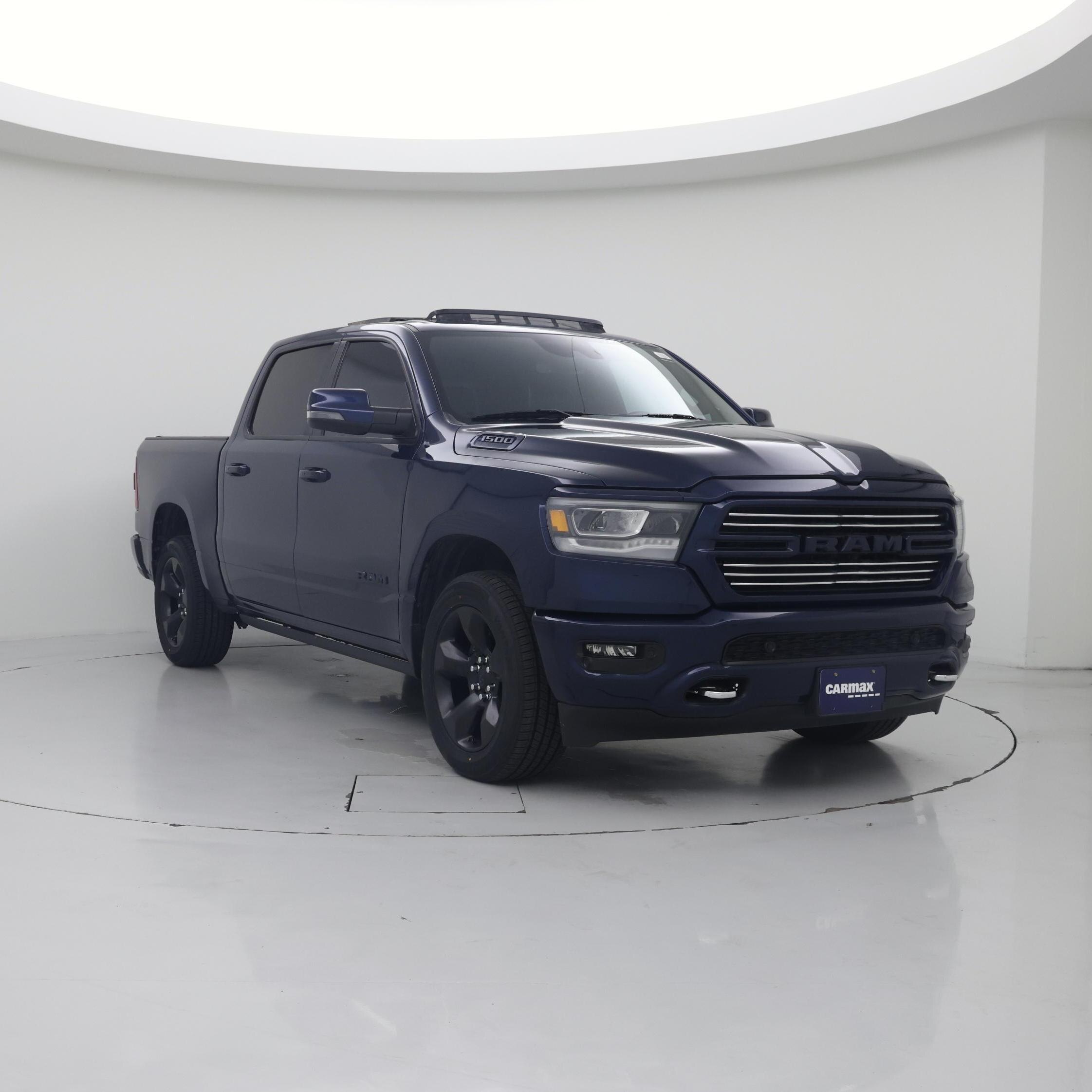 Blue 2023 RAM 1500 Laramie Crew Cab 4WD Pickup Truck Four-Wheel Drive Automatic