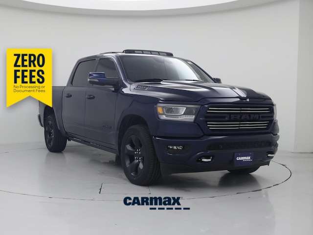 Blue 2023 RAM 1500 Laramie Crew Cab 4WD Pickup Truck Four-Wheel Drive Automatic
