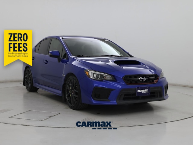 Blue 2018 Subaru WRX STI Limited AWD with Low Profile Spoiler Sedan All-Wheel Drive Manual