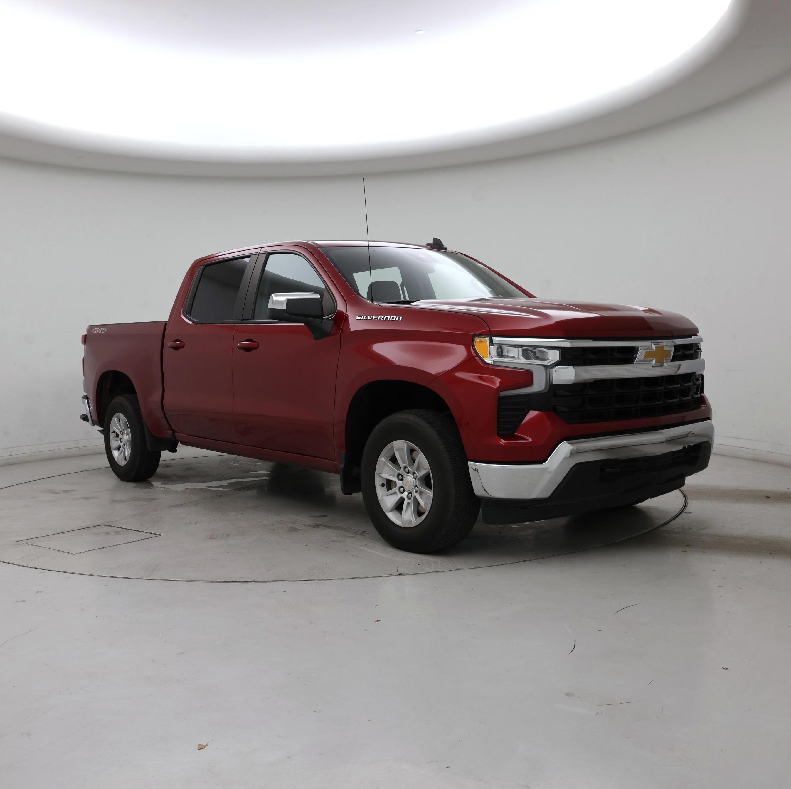 Red 2024 Chevrolet Silverado 1500 Pickup Truck Four-Wheel Drive Automatic
