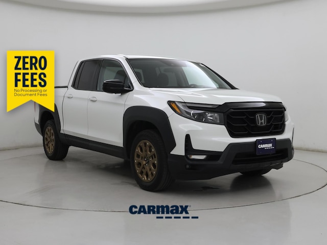 White 2021 Honda Ridgeline Pickup Truck All-Wheel Drive Automatic