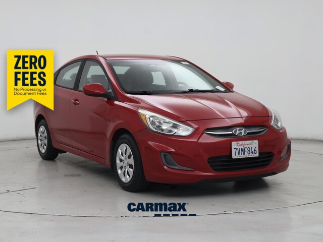 Red 2017 Hyundai Accent Sedan Front-Wheel Drive Automatic