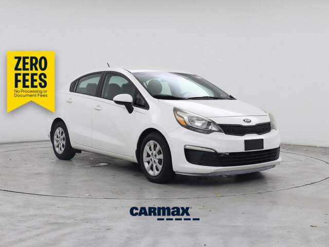 White 2016 Kia Rio Sedan Front-Wheel Drive Automatic