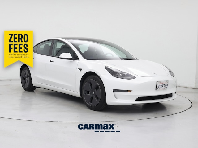 White 2023 Tesla Model 3 RWD Sedan Rear-Wheel Drive Automatic