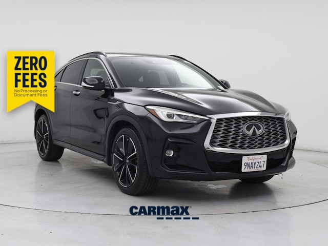 Black 2022 INFINITI QX55 Luxe AWD SUV / Crossover All-Wheel Drive Automatic
