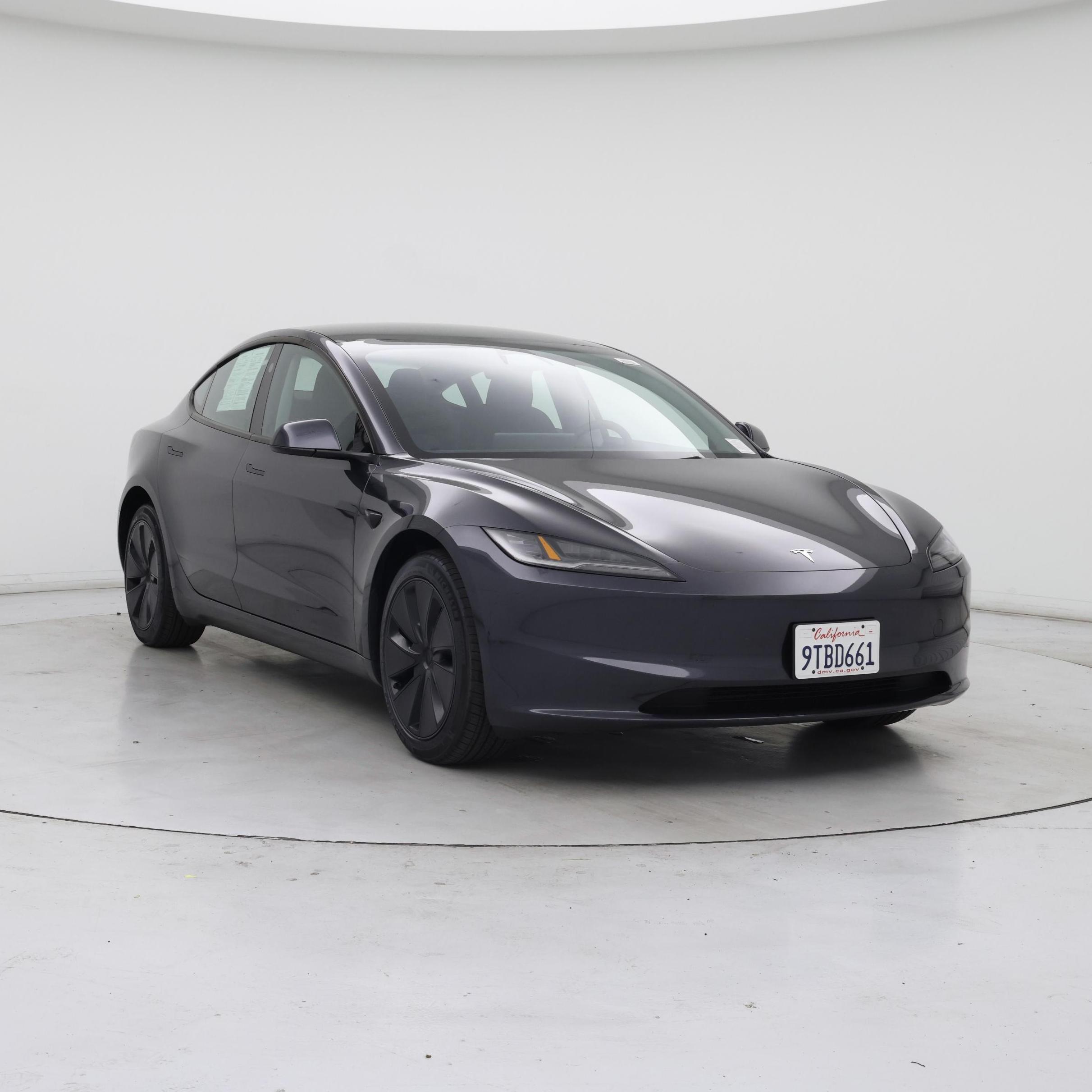 Gray 2025 Tesla Model 3 Long Range RWD Sedan Rear-Wheel Drive Automatic