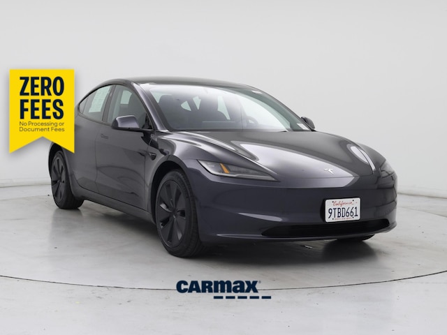 Gray 2025 Tesla Model 3 Long Range RWD Sedan Rear-Wheel Drive Automatic