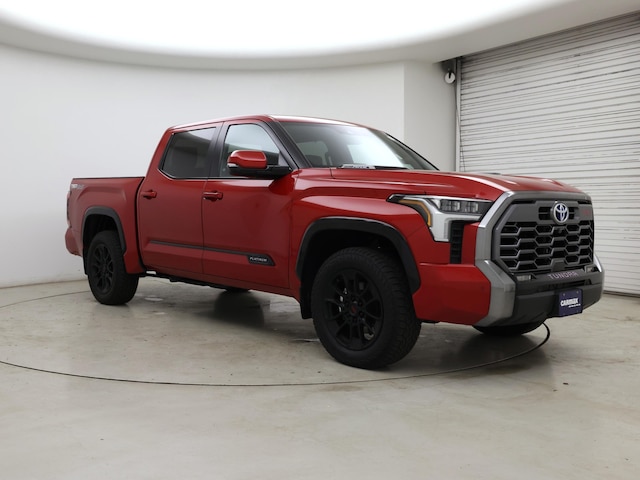 Red 2024 Toyota Tundra Hybrid Platinum HV CrewMax Cab 4WD Pickup Truck Four-Wheel Drive Automatic