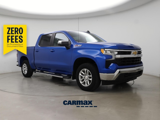 Blue 2024 Chevrolet Silverado 1500 LT Crew Cab 4WD Pickup Truck Four-Wheel Drive Automatic