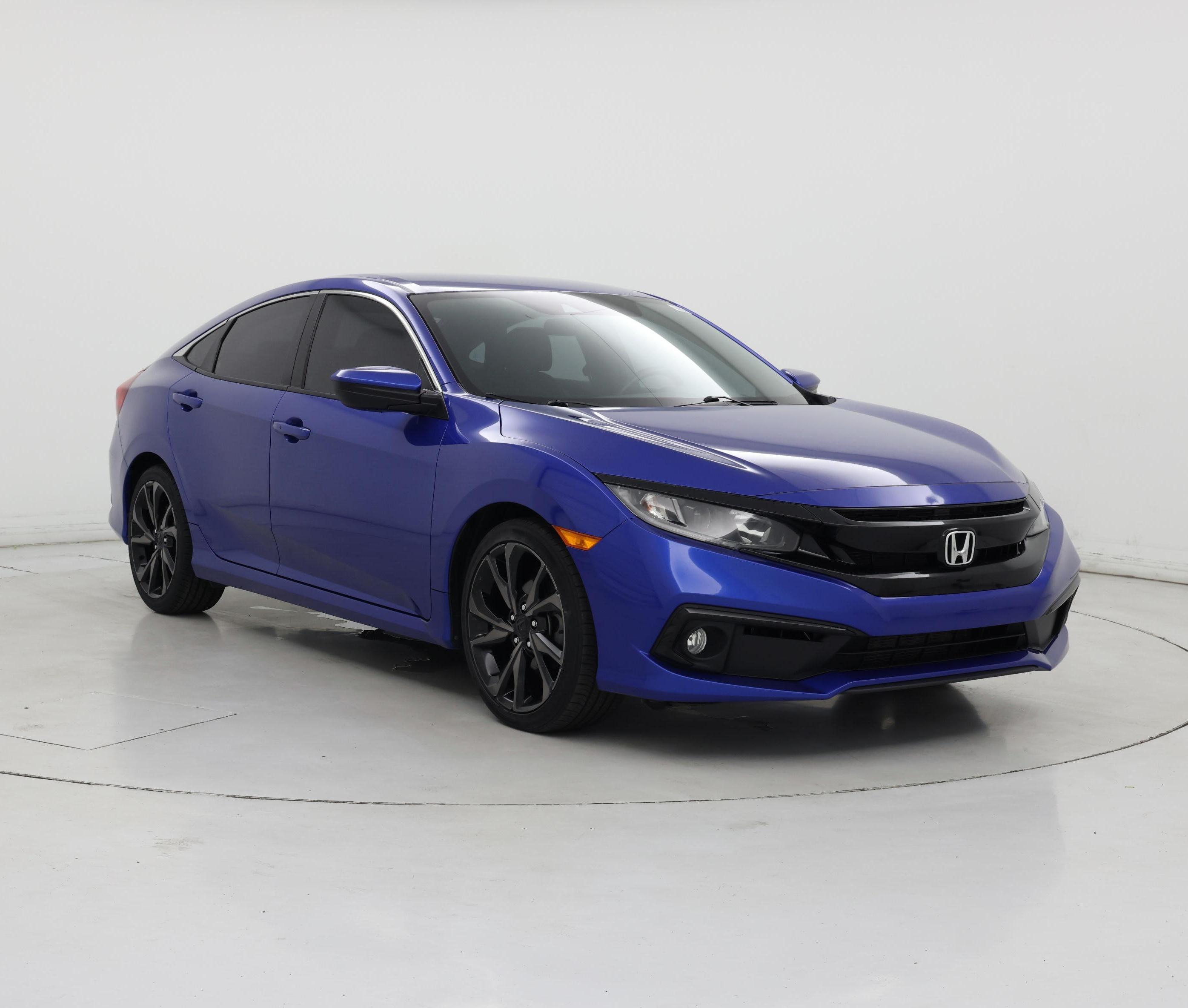 Blue 2020 Honda Civic Sedan Front-Wheel Drive Automatic