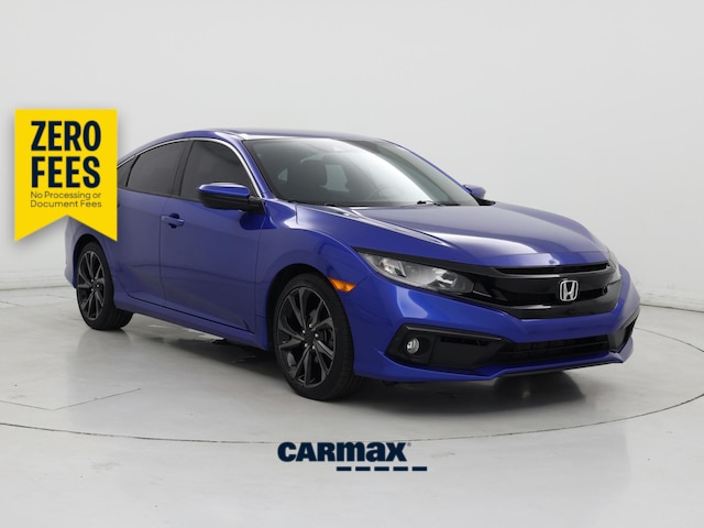 Blue 2020 Honda Civic Sedan Front-Wheel Drive Automatic