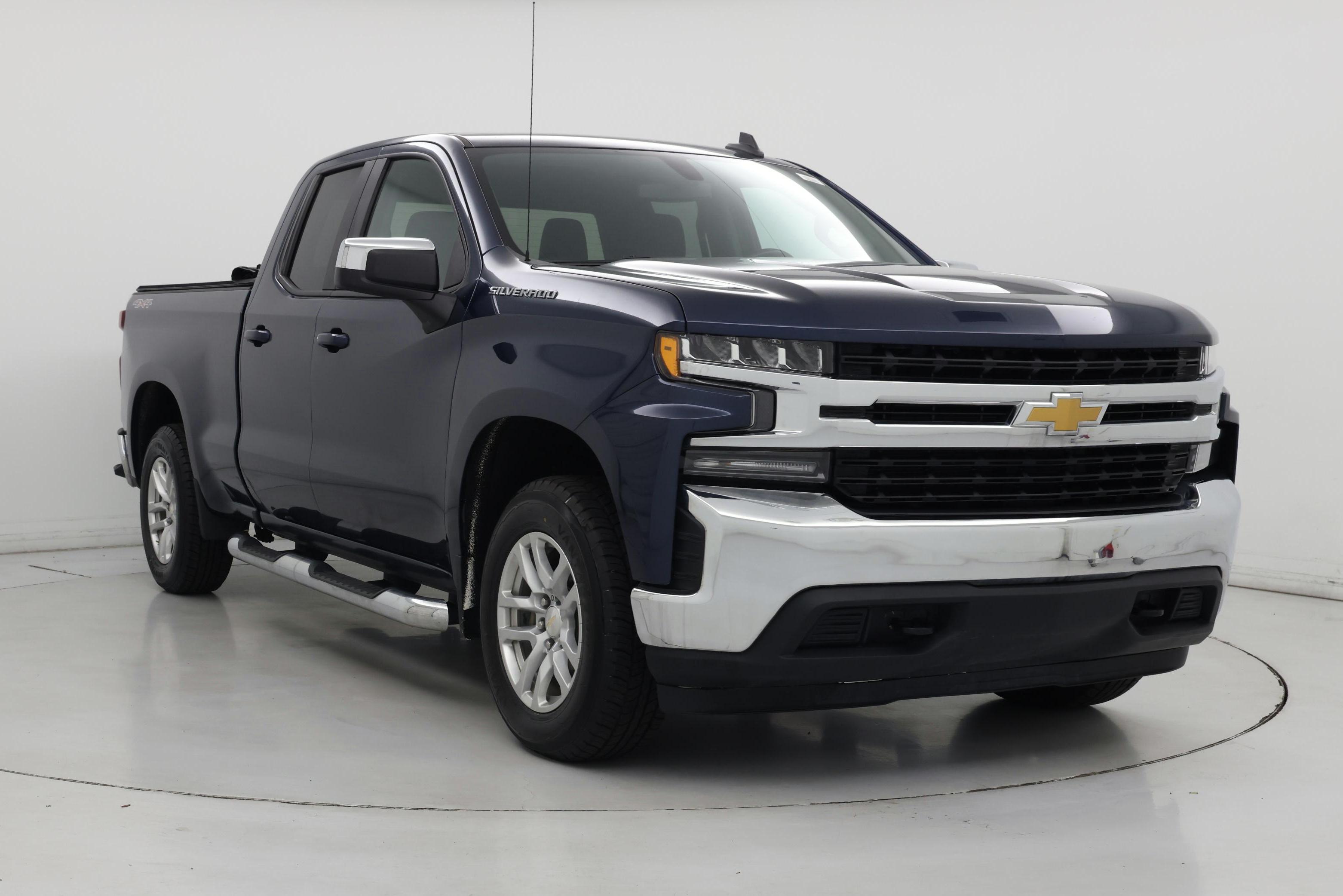 Blue 2021 Chevrolet Silverado 1500 Pickup Truck Four-Wheel Drive Automatic