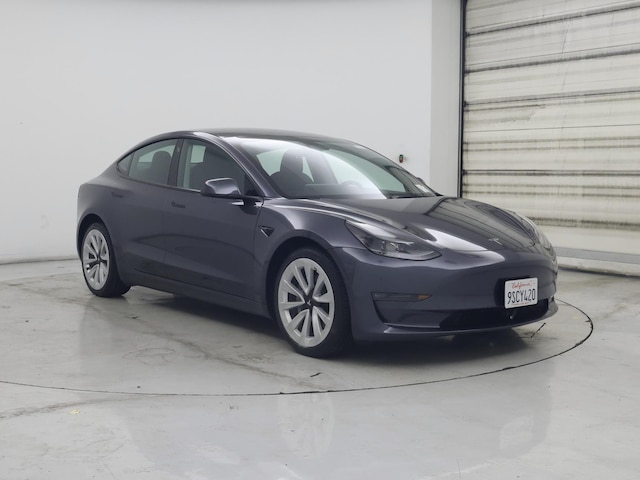 Gray 2022 Tesla Model 3 Long Range AWD Sedan All-Wheel Drive Automatic