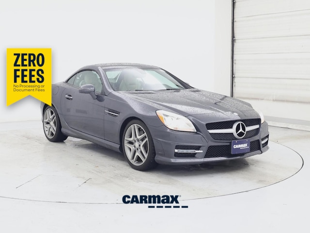 Gray 2015 Mercedes-Benz SLK 350 Convertible Rear-Wheel Drive Automatic