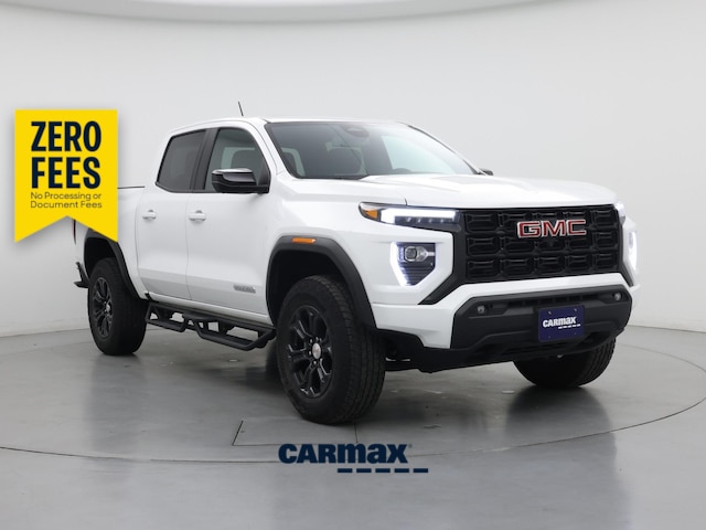 White 2023 GMC Canyon Elevation Crew Cab 4WD Pickup Truck Four-Wheel Drive Automatic