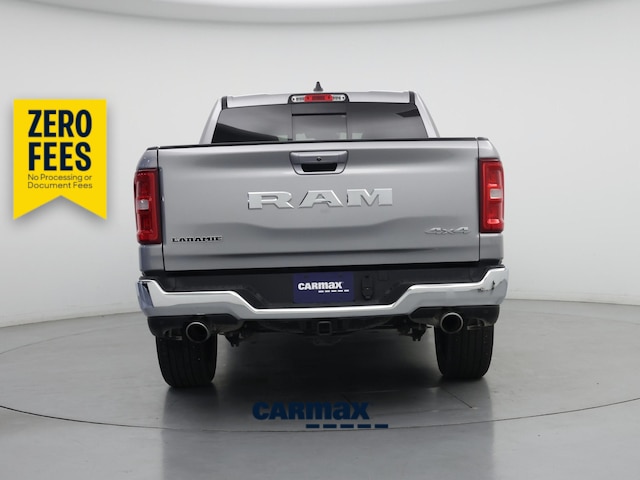 Silver 2025 RAM 1500 Laramie Crew Cab 4WD Pickup Truck Four-Wheel Drive Automatic
