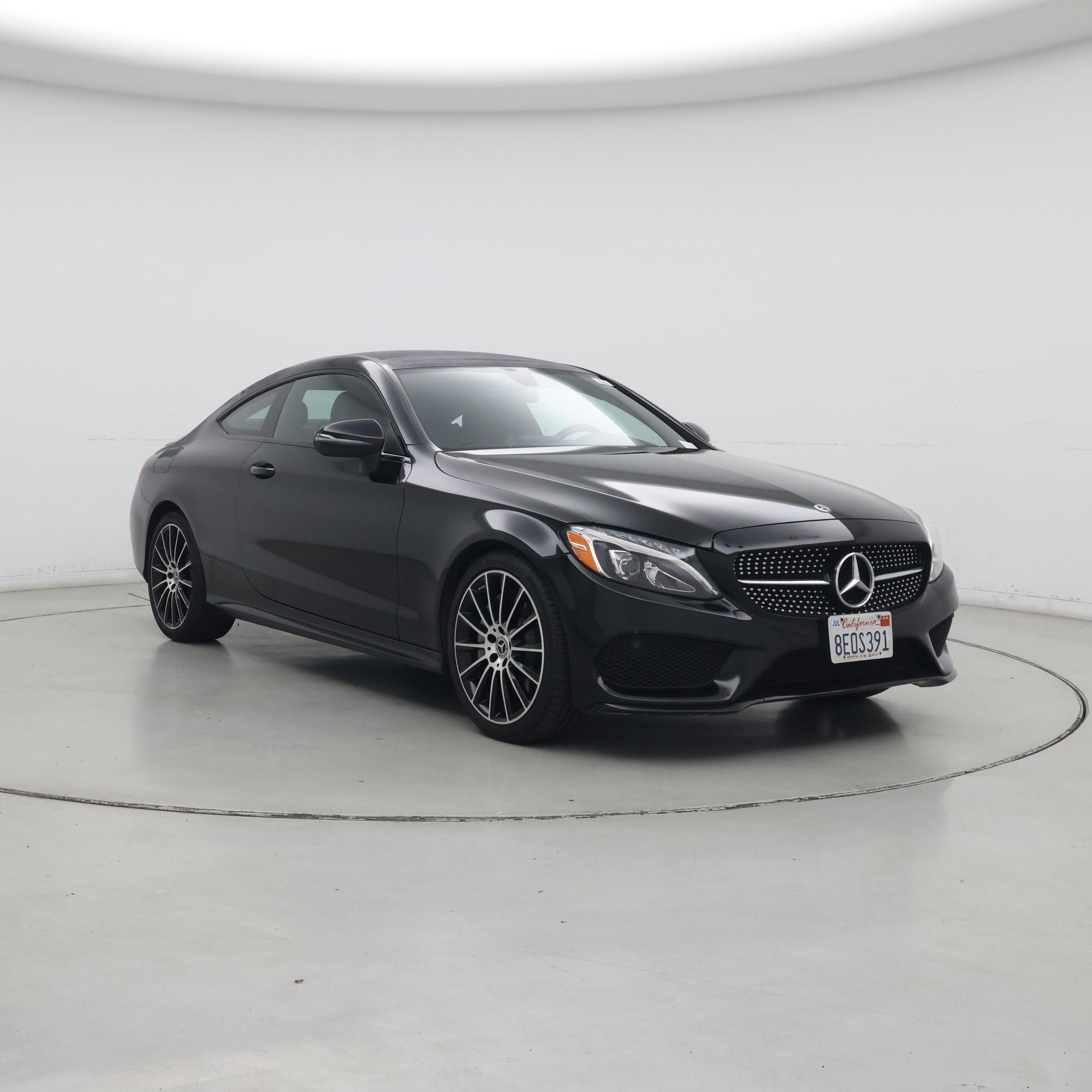 Black 2018 Mercedes-Benz C-Class Coupe Rear-Wheel Drive Automatic