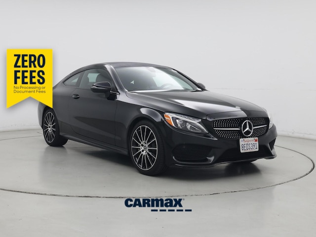 Black 2018 Mercedes-Benz C-Class Coupe Rear-Wheel Drive Automatic