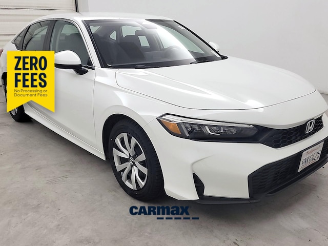 White 2025 Honda Civic Sedan Front-Wheel Drive Automatic