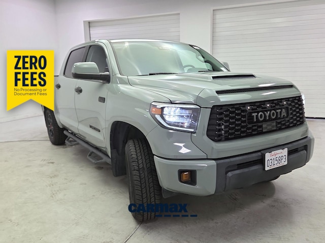 Green 2021 Toyota Tundra TRD Pro CrewMax 4WD Pickup Truck Four-Wheel Drive Automatic