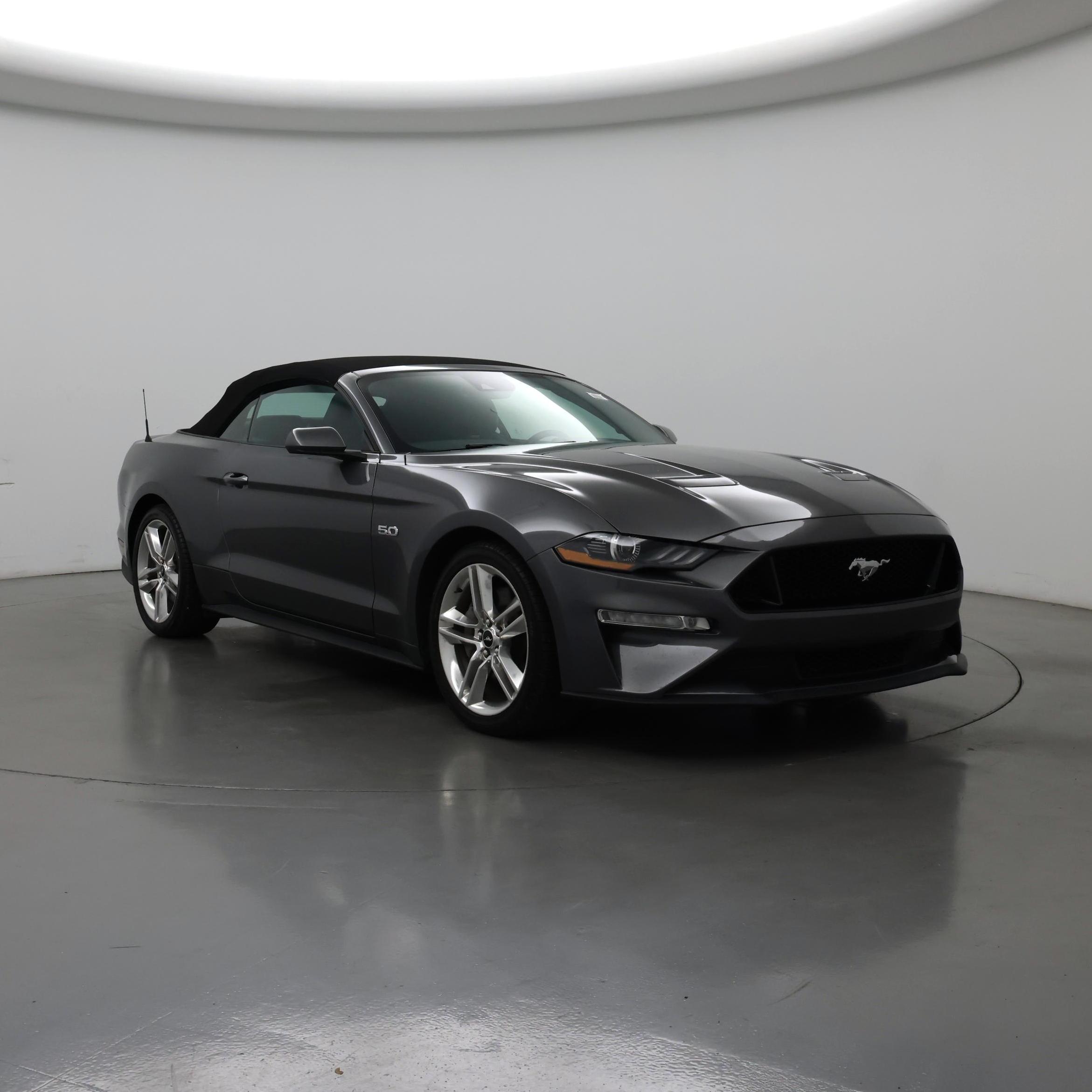 Gray 2021 Ford Mustang Convertible Rear-Wheel Drive Automatic