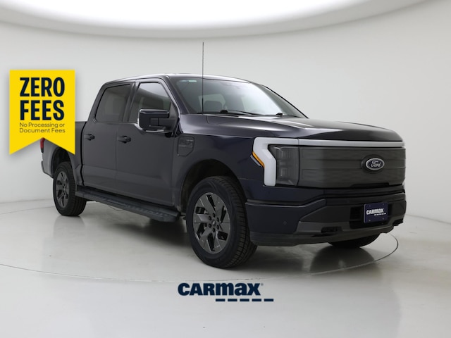 Blue 2023 Ford F-150 Lightning Pickup Truck All-Wheel Drive Automatic