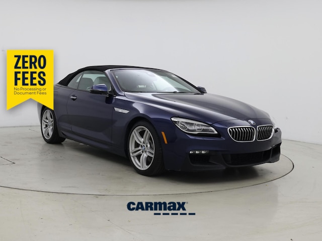 Blue 2016 BMW 6 Series 640i Convertible RWD Convertible Rear-Wheel Drive Automatic