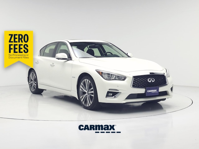 White 2018 INFINITI Q50 Hybrid Luxe AWD Sedan All-Wheel Drive Automatic
