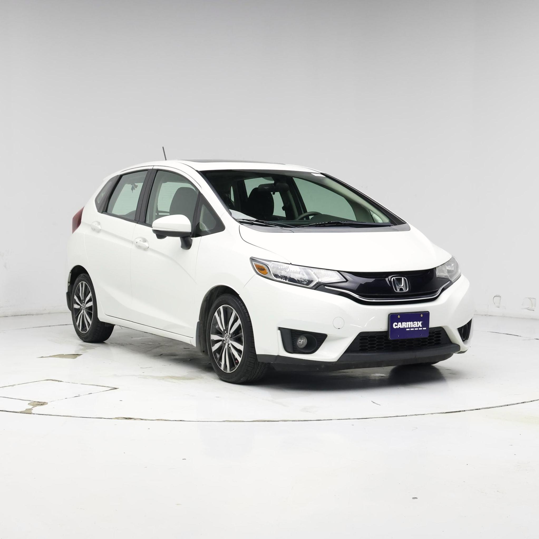White 2015 Honda Fit Hatchback Front-Wheel Drive Automatic