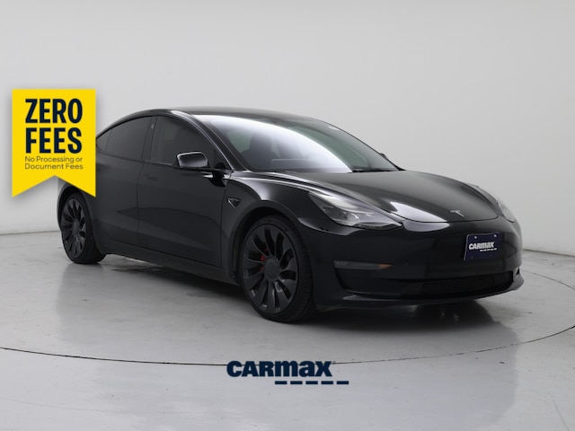 Black 2022 Tesla Model 3 Performance AWD Sedan All-Wheel Drive Automatic
