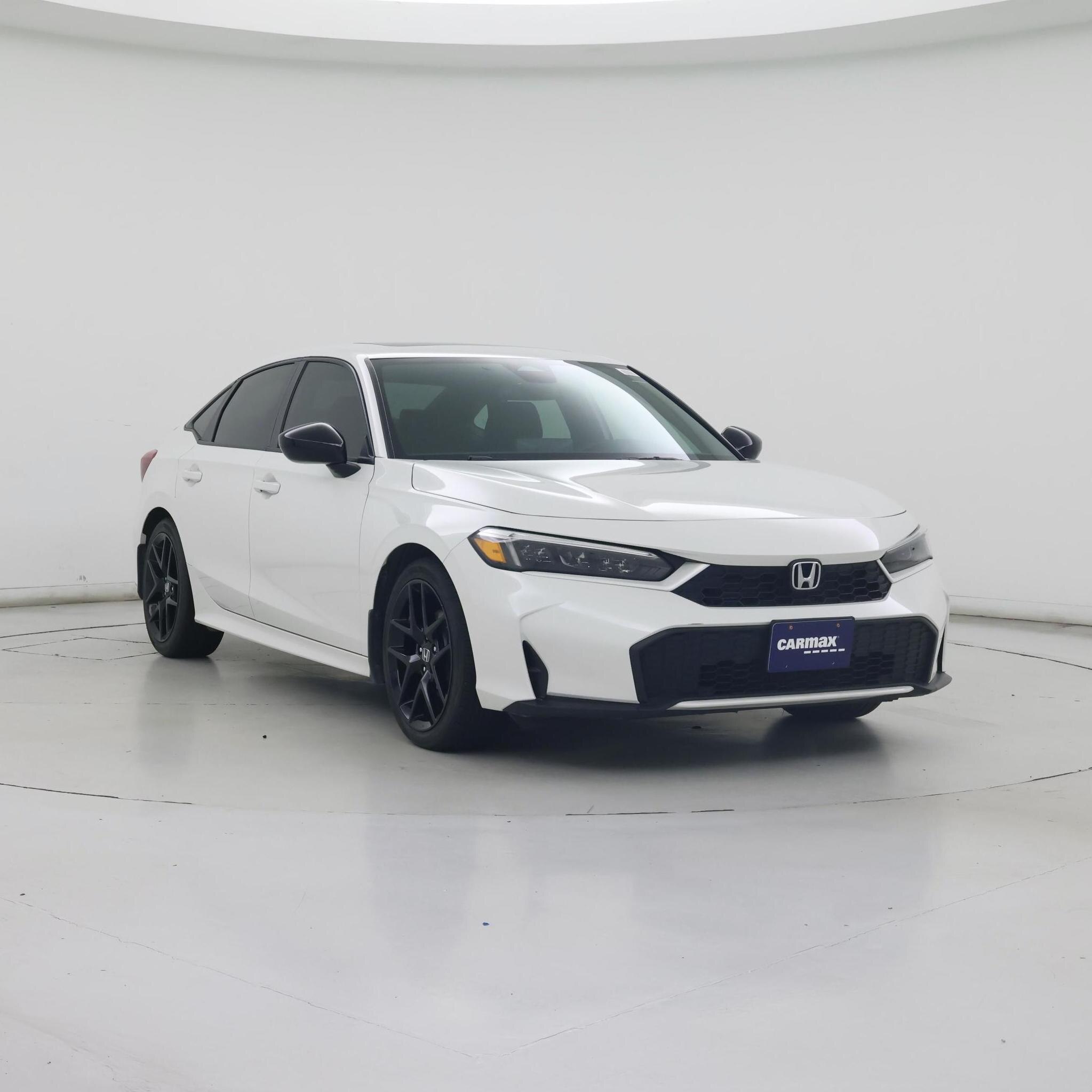 White 2025 Honda Civic Hybrid Sedan Front-Wheel Drive Automatic