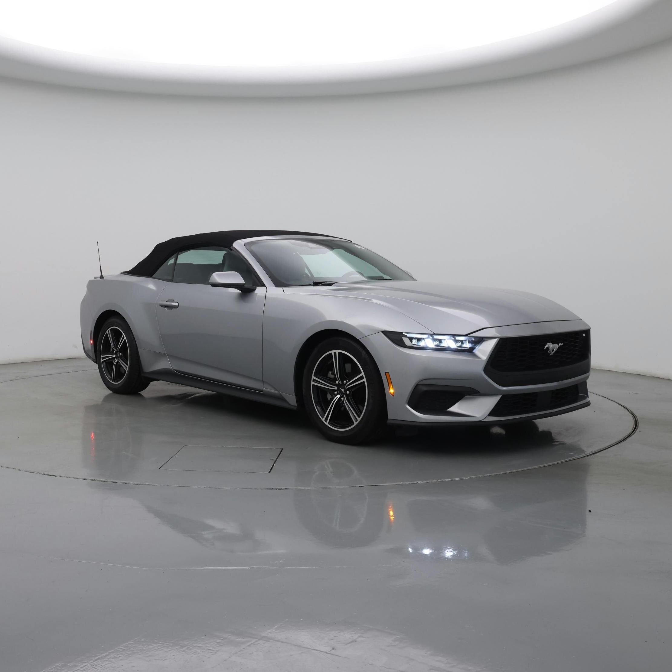 Silver 2024 Ford Mustang Convertible Rear-Wheel Drive Automatic