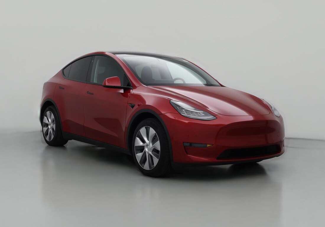 2021 Tesla Model Y Long Range All-Wheel Drive in Red — CarMax photo