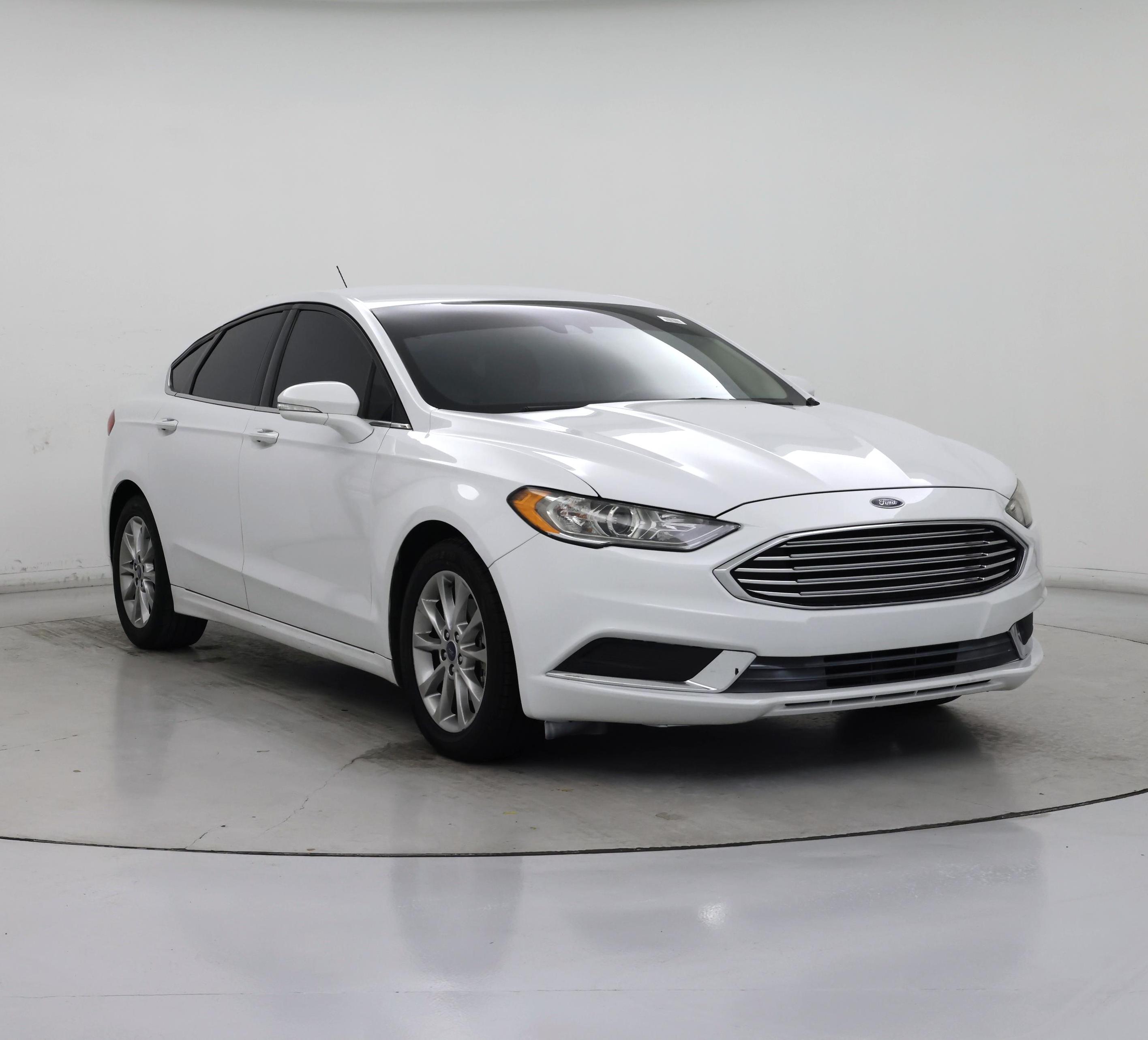White 2017 Ford Fusion Sedan Front-Wheel Drive Automatic
