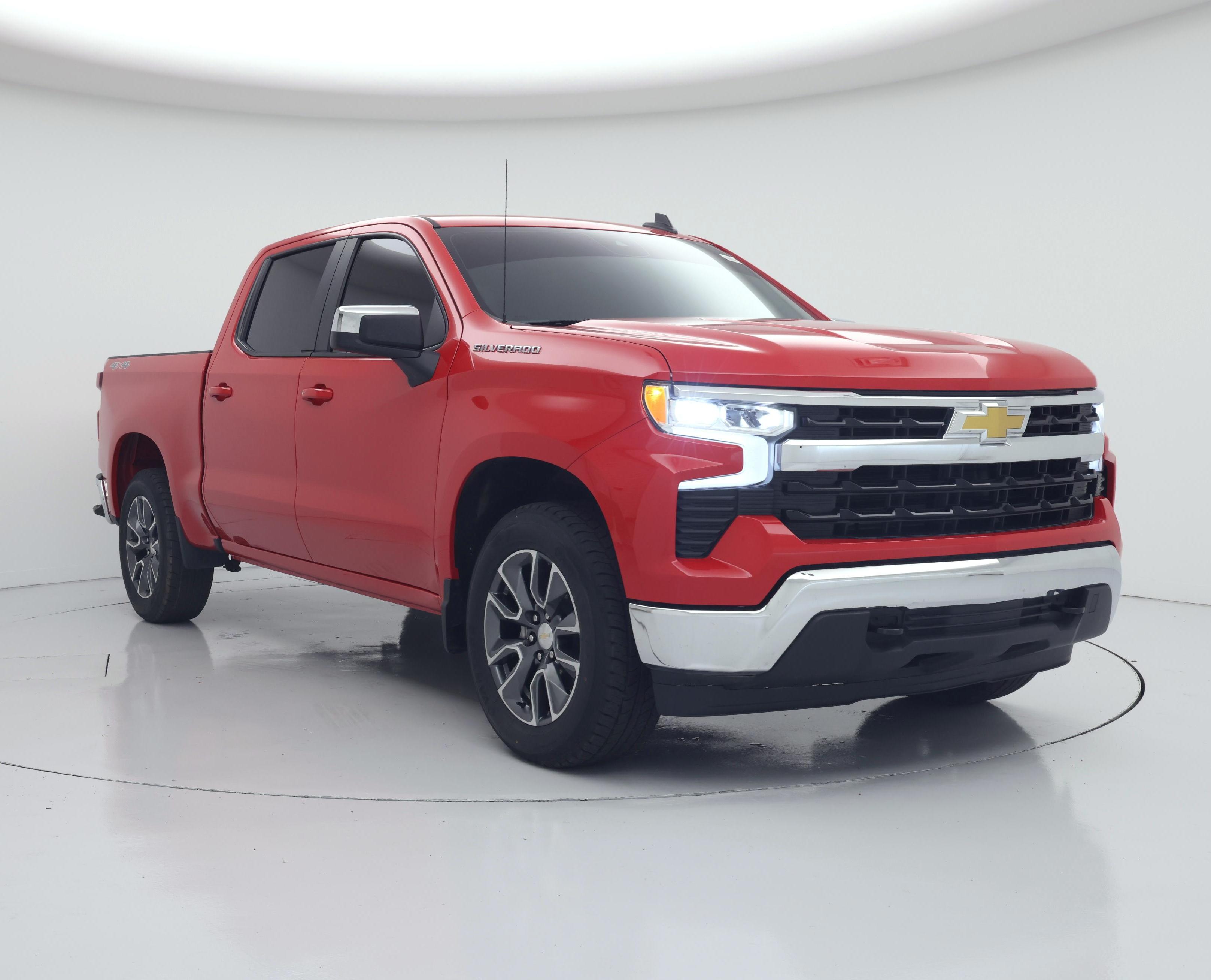 Red 2023 Chevrolet Silverado 1500 LT Crew Cab 4WD Pickup Truck Four-Wheel Drive Automatic