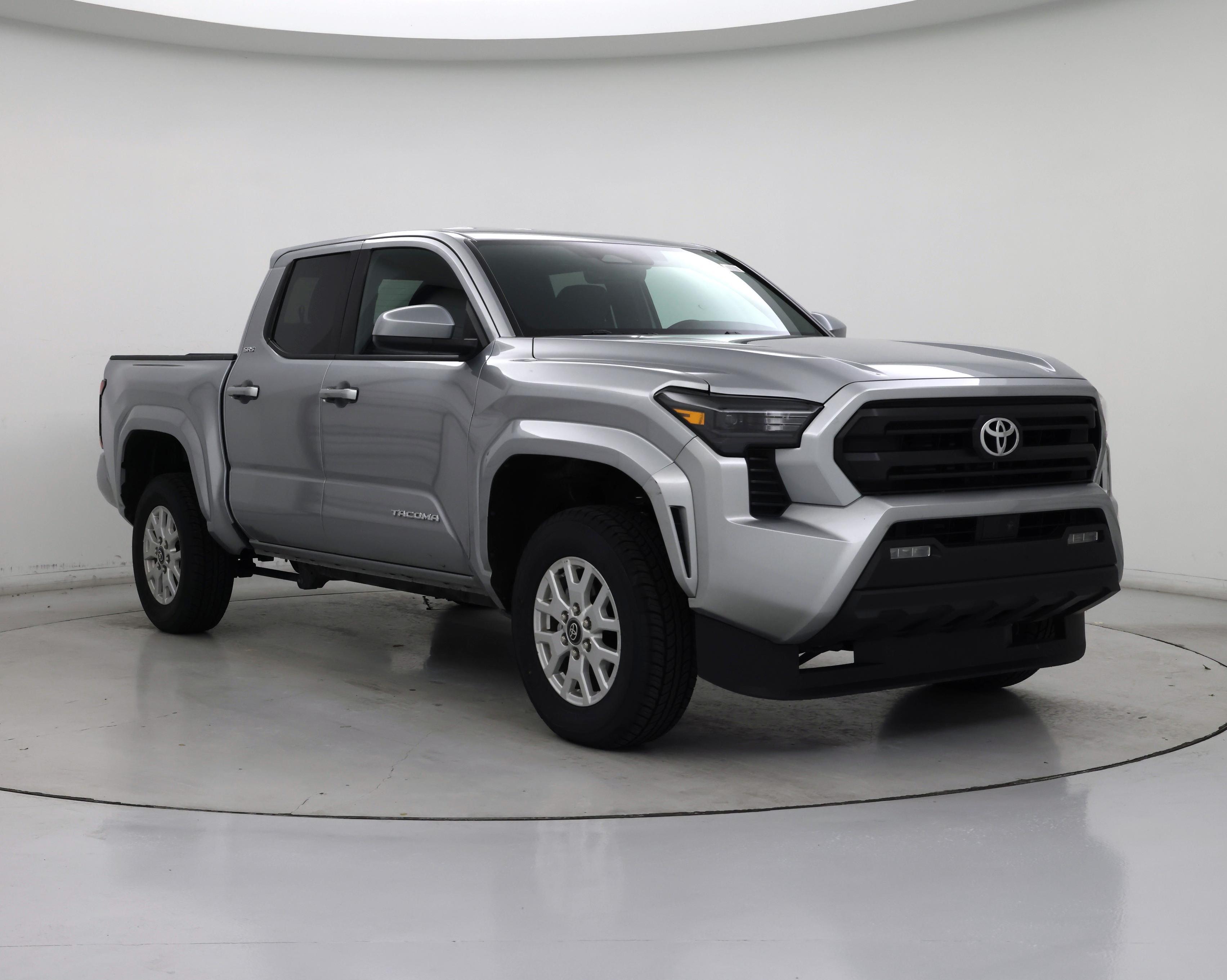 Silver 2025 Toyota Tacoma SR5 Double Cab 4WD Pickup Truck Four-Wheel Drive Automatic