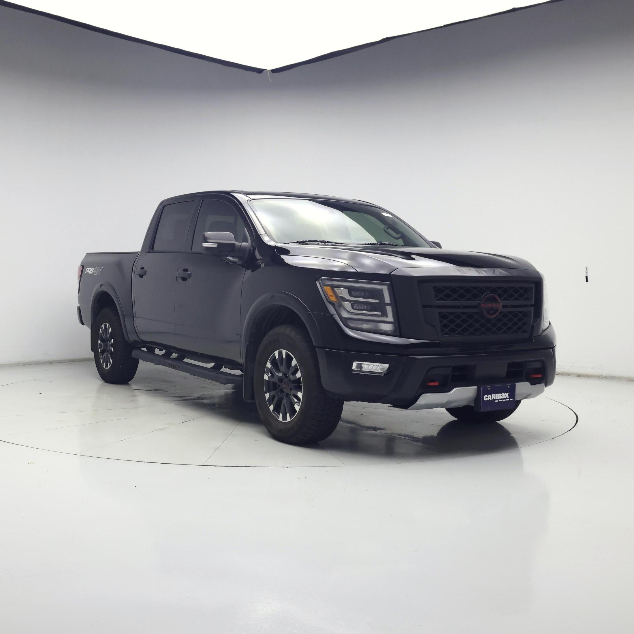 Black 2024 Nissan Titan Pickup Truck Four-Wheel Drive Automatic
