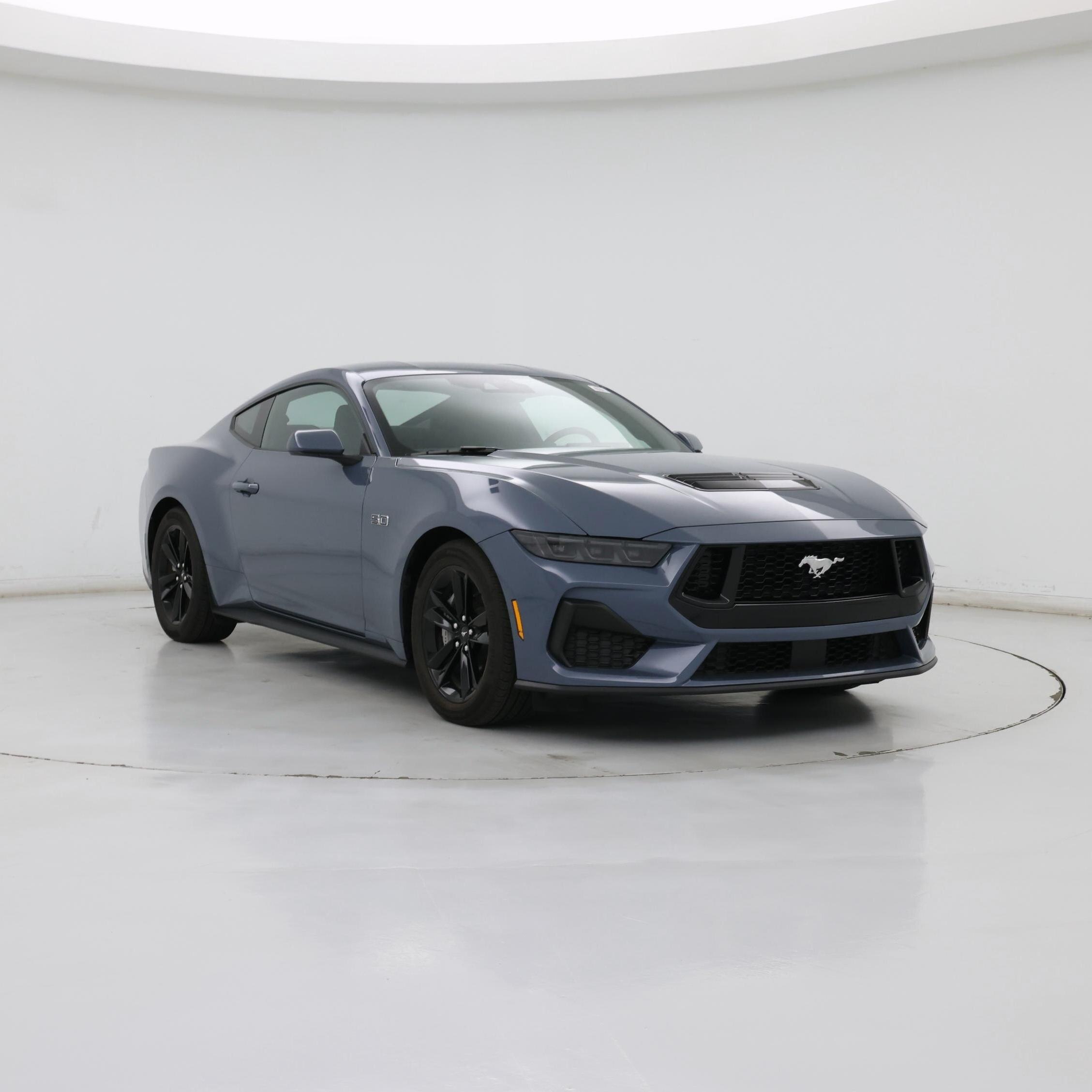 Blue 2025 Ford Mustang Coupe Rear-Wheel Drive Manual