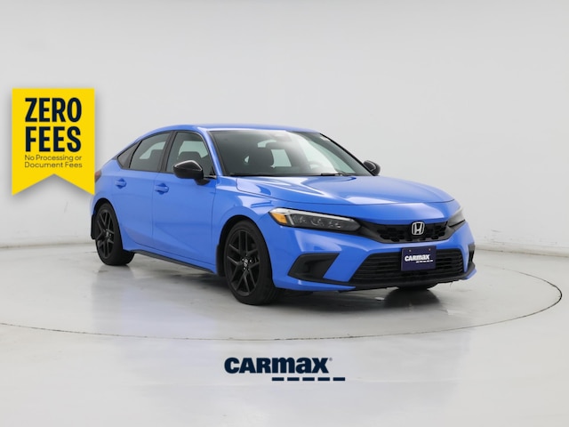 Blue 2023 Honda Civic Hatchback Sport FWD Hatchback Front-Wheel Drive Automatic