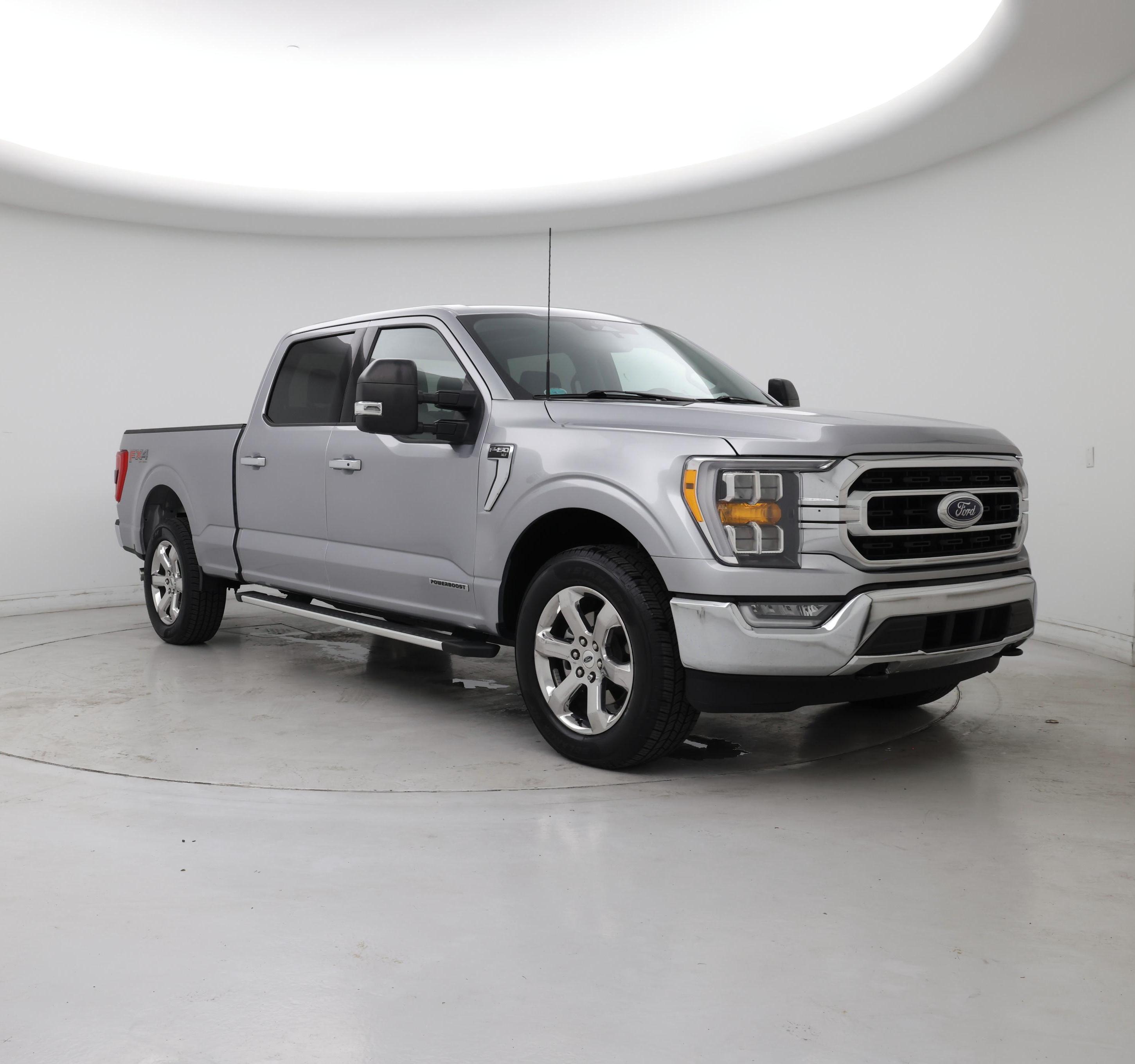 Silver 2022 Ford F-150 Pickup Truck Four-Wheel Drive Automatic