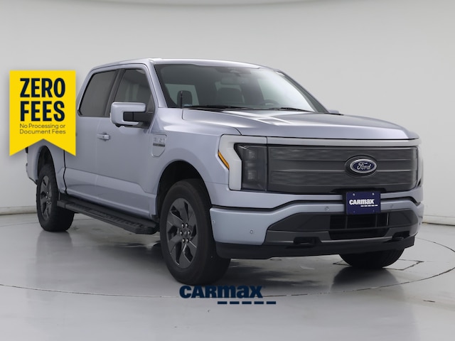 Silver 2022 Ford F-150 Lightning Lariat SuperCrew AWD Pickup Truck All-Wheel Drive Automatic